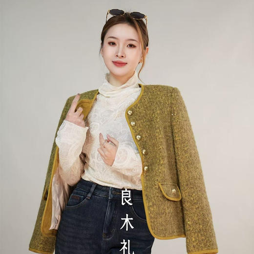 【特价不退换】良木礼鹅绒小香外套（0315） 商品图3