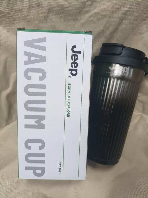 现货 无折扣 Jeep高档316车载咖啡保温杯便携随行保冷保温双饮口带挂链 商品图5