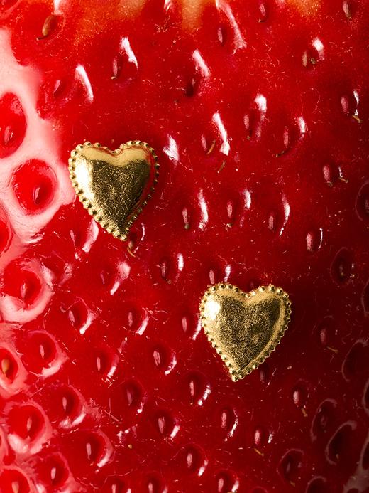 北京仓｜Agapee-AMORI-金色 爱心 耳钉［法国设计师］ 商品图4