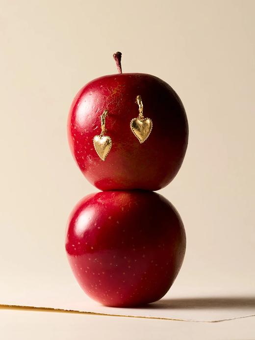 北京仓｜Agapee-AMORI-金色 爱心 吊坠 耳环［法国设计师］ 商品图2