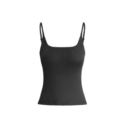 亚麻法式方领细肩带吊带2025夏季新款修身针织上衣 商品图0