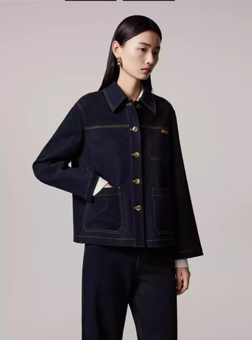 朗姿月夜蓝色牛仔外套LRJP00DJP207A21 商品图3
