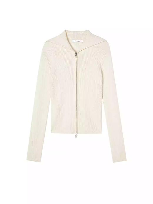 朗姿双头拉链优雅设计感针织开衫LRJP05KCD427W11 商品图3