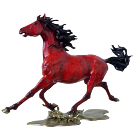 陈金庆《鸿运奔腾》铜雕塑