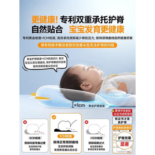 【京东热卖198元】德国品质 愿望良品 第二代婴儿定型枕 ZT20 白色 定型枕婴儿0-6个月睡圆头0-1岁纠正偏头型 承托护脊 商品图3