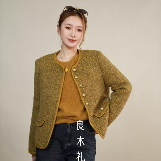 【特价不退换】良木礼鹅绒小香外套（0315） 商品图2