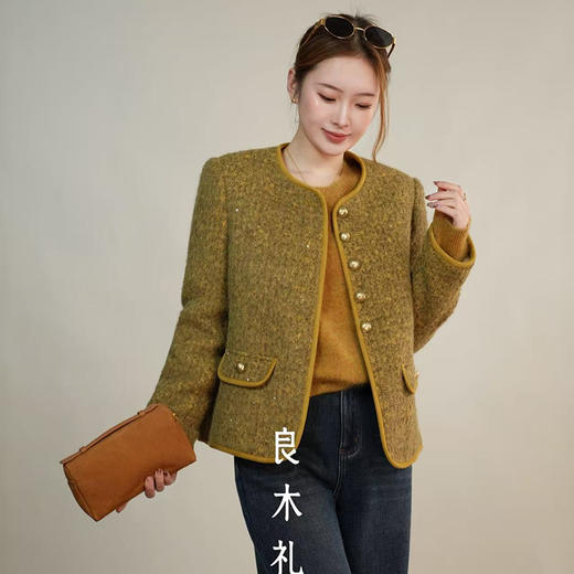 【特价不退换】良木礼鹅绒小香外套（0315） 商品图1