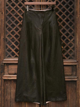 盛唐婧 | 新中式轻奢龟裂纹直筒裤