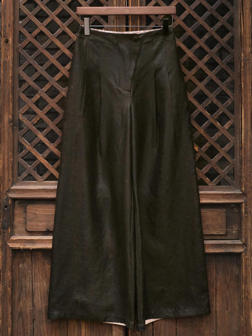 盛唐婧 | 新中式轻奢龟裂纹直筒裤 商品图0