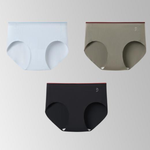 【3条装】象&兔女士内裤 女士超薄条纹冰丝内裤 T-I3 商品图6