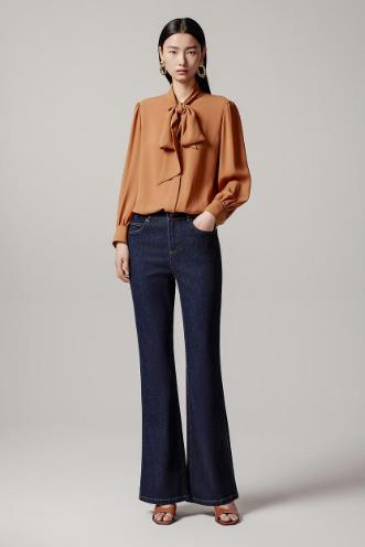 朗姿微喇简约高级牛仔裤LCJP00DPT456A11 商品图0