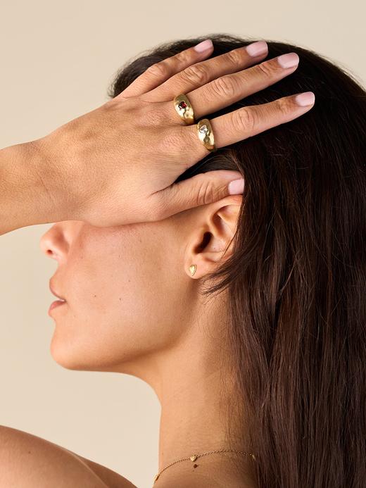 北京仓｜Agapee-AMORI-金色 爱心 耳钉［法国设计师］ 商品图2