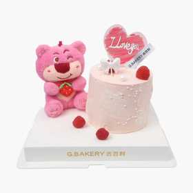 告白小熊 4英寸加高款蛋糕