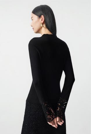 朗姿 袖口镂空针织衫LCJH01KPR417 商品图7