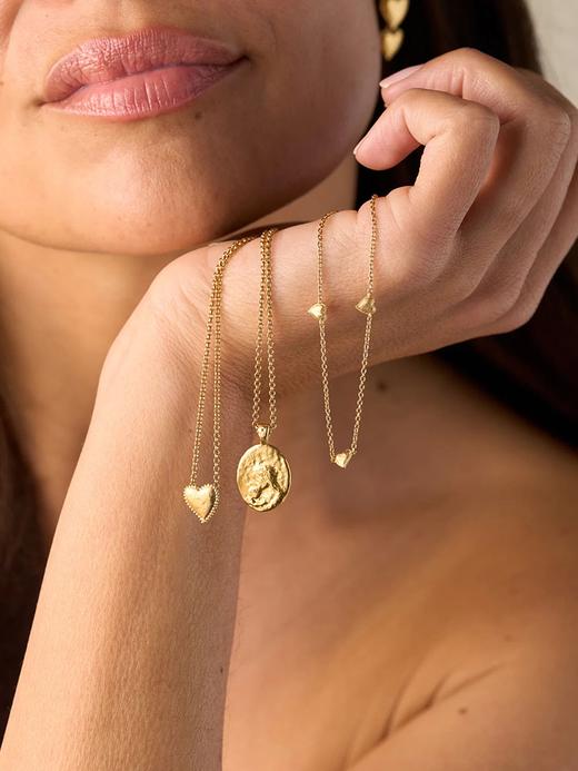 在途4周到｜Agapee-AMORI-金色 爱心 项链［法国设计师］ 商品图4