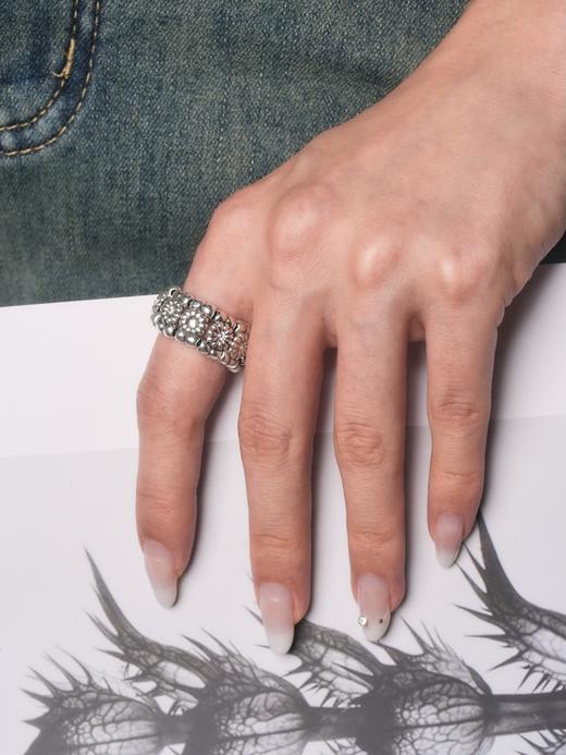 北京仓｜PHILIPPE AUDIBERT-BAGUE HAWAI-银色 水晶 戒指［法国设计师］ 商品图0