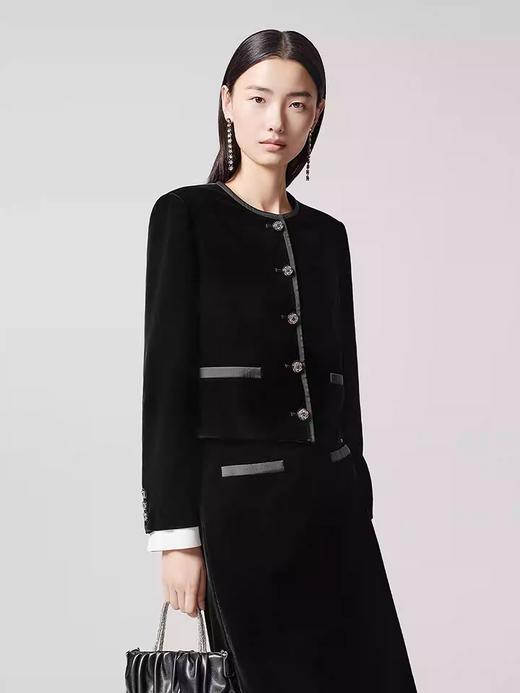 朗姿复古丝绒短外套LCJP00VJP159B11 商品图1