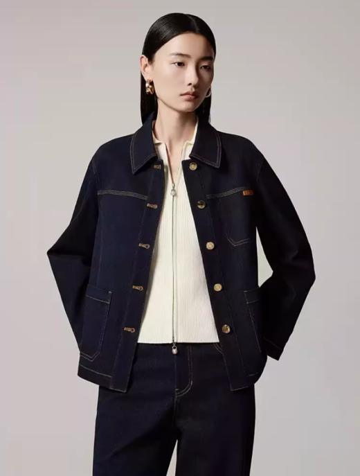 朗姿月夜蓝色牛仔外套LRJP00DJP207A21 商品图0