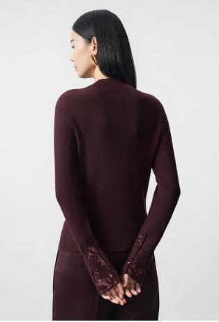 朗姿 袖口镂空针织衫LCJH01KPR417 商品图2