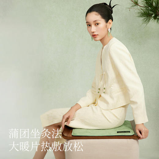 【多样屋专柜】左点养生娘娘坐垫(故宫款)艾草红花玫瑰热敷加热全身通用办公室坐垫 商品图1