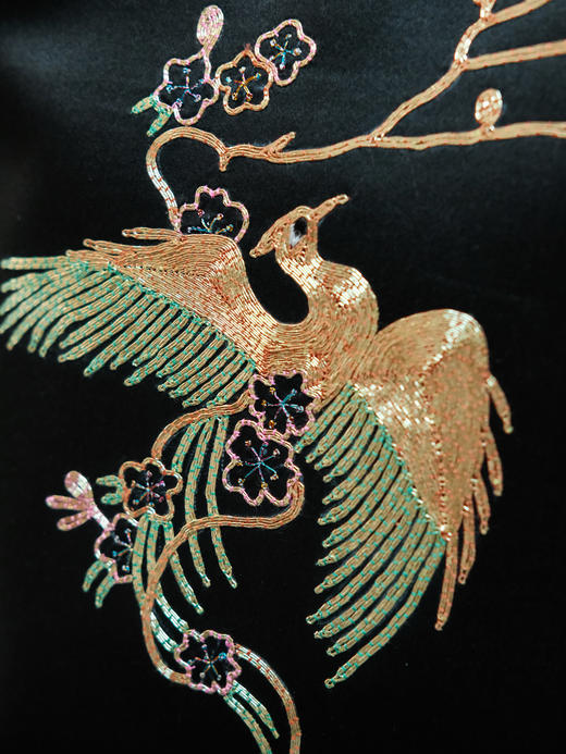 盛唐牡丹用拙系列| 凤戏枝头盘金绣手拎包 商品图1