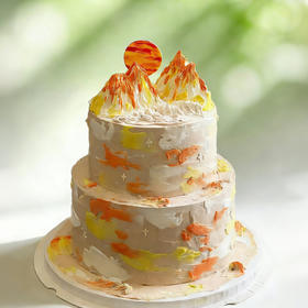 ☀️双层日照金山⛰️蛋糕