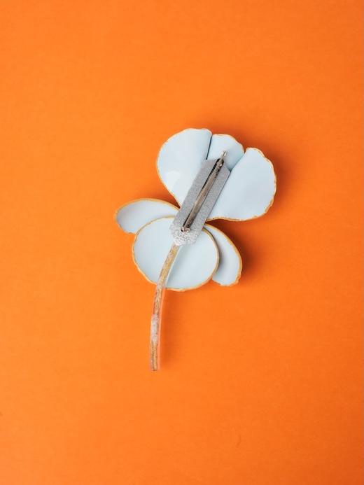 北京仓｜Cilea Bijoux-Iris-鸢尾花 鸭绿色哑光 胸针 （大号）［法国设计师］ 商品图4