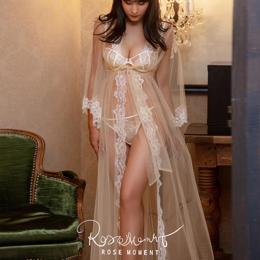 情人节礼盒丨朦胧网纱蕾丝长袍 P251108 商品图3