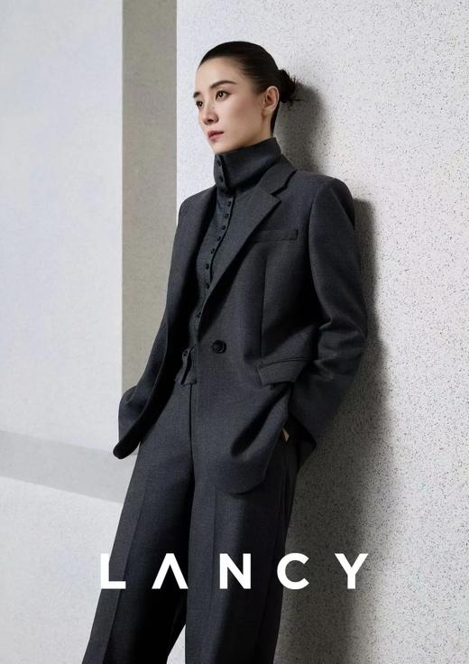 朗姿 通勤羊毛西装气质灰西服外套LAJH00WJK170 商品图0
