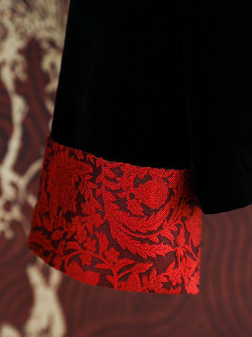 廷前观棠 | 华骝黑色丝绒外套 商品图8