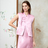 EITIE爱特爱中式盘扣气质立领直筒无袖马甲外套春季新款8103816 商品缩略图3