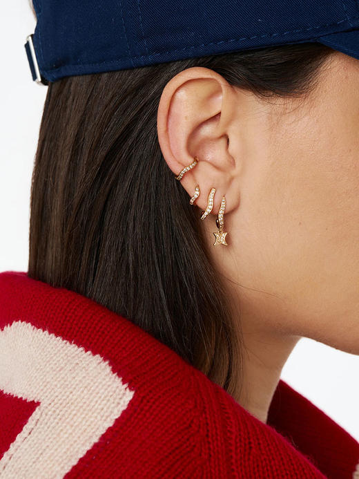 北京仓｜Leo sedim-SILKA-金色 锆石 耳钉［法国设计师］ 商品图3