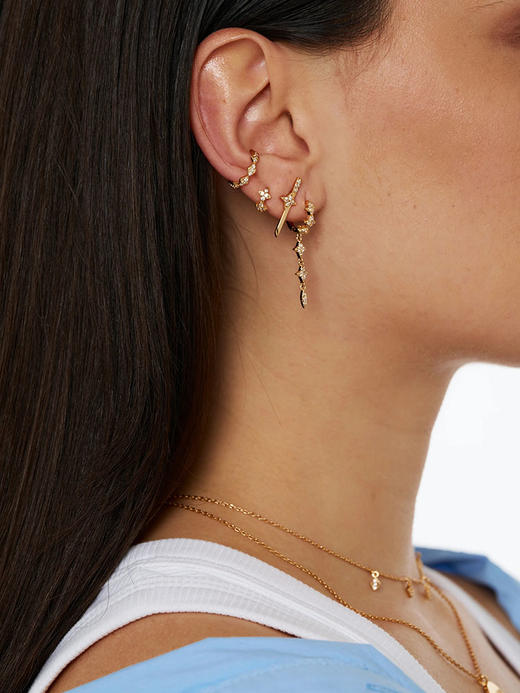 北京仓｜Leo Sedim-AUREL-金色 锆石 耳钉［法国设计师］ 商品图2