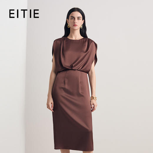 EITIE爱特爱法式气质收腰大气端庄礼服连衣裙2026夏季新款8677302 商品图1