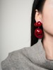 北京仓｜Cilea Bijoux-LINDSAY-凌霄花 胭脂红色 亮面 耳环［法国设计师］ 商品缩略图0
