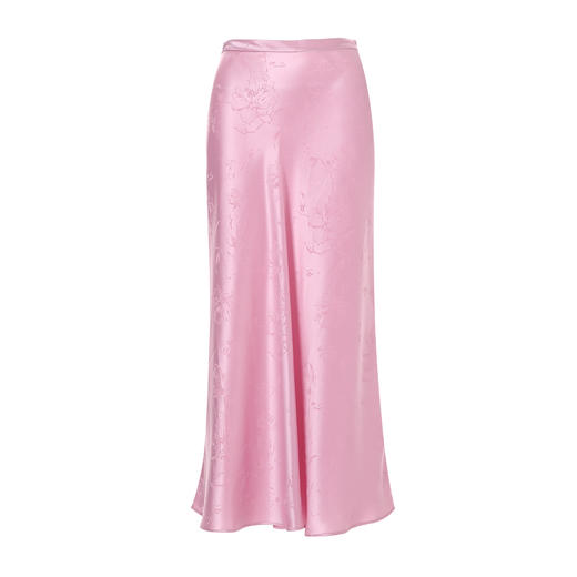 EITIE爱特爱精致中式暗纹高腰a字过膝半身裙春季新款8106808 商品图5