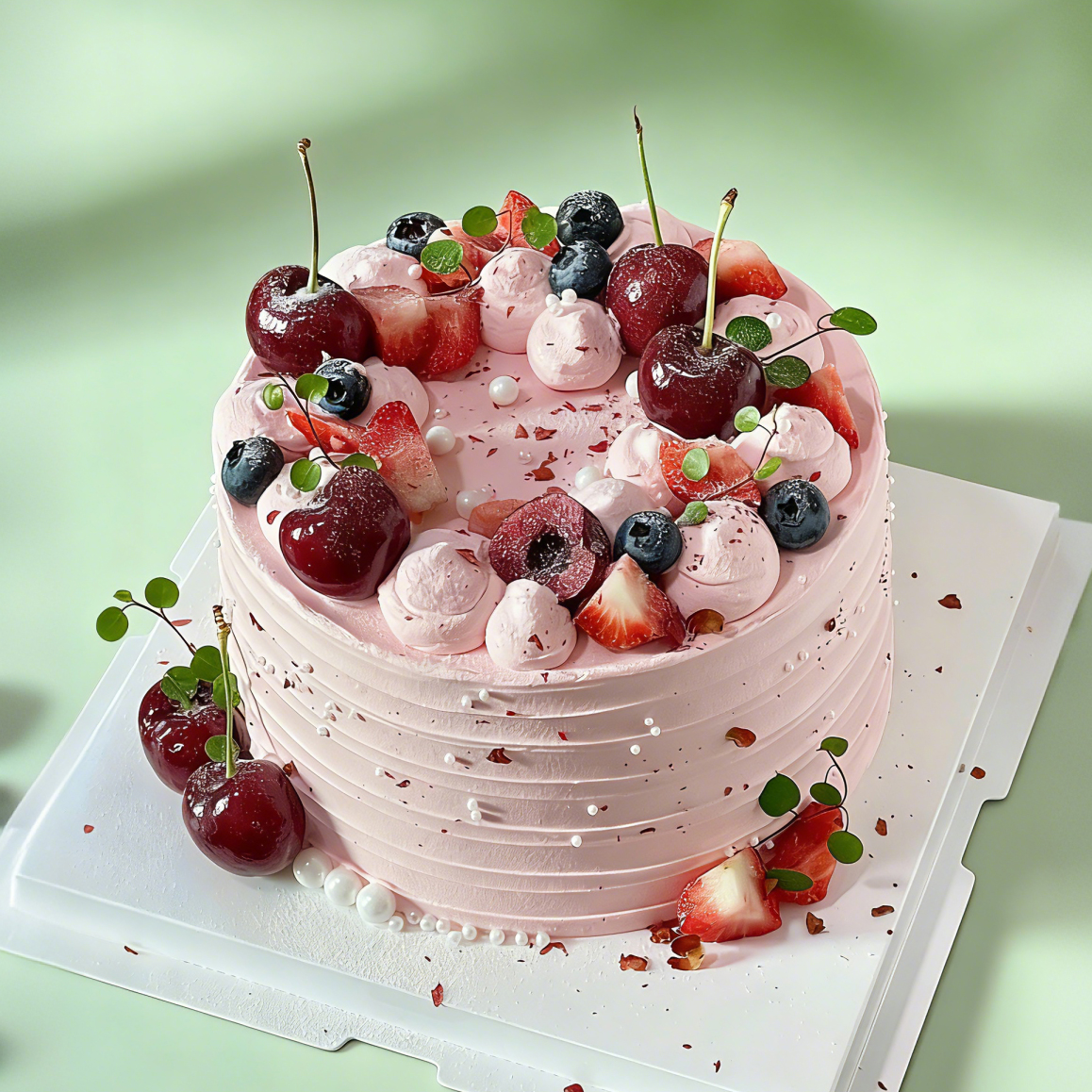 🍒樱花雪念🍒水果蛋糕