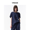 VIMAGE纬漫纪百搭圆领休闲风宽松抽绳短袖T恤上衣2026夏季新款V2513211 商品缩略图5