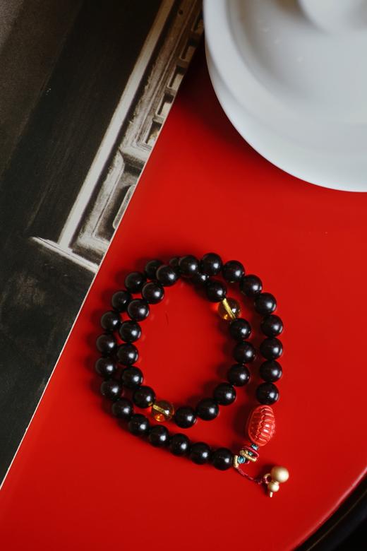 小叶紫檀原创珠艺[音淇】8mm38颗手串 商品图2