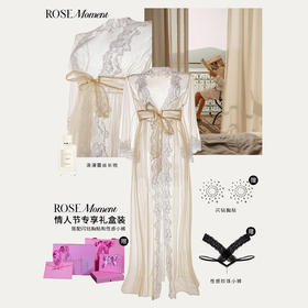 情人节礼盒丨朦胧网纱蕾丝长袍 P251108