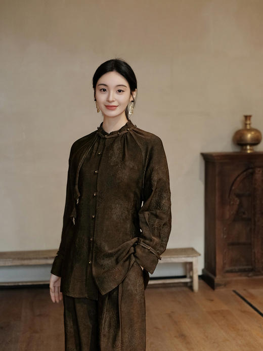 盛唐婧 | 风吟罗縠轻奢时尚香云纱长款上衣 商品图0