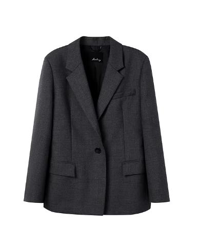 朗姿 通勤羊毛西装气质灰西服外套LAJH00WJK170 商品图7