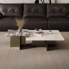 【美居】B4尊享 天然奢石 茶几 BSTJB3628A 米兰白玉