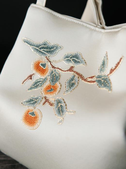 盛唐牡丹用拙系列| 柿柿如意打籽绣手拎包 商品图1