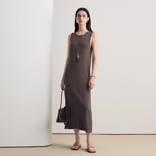 EITIE爱特爱通勤简约修身无袖针织连衣裙2026夏季新款8601302 商品图4