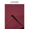 LIYIHAN 2026新年酒红色短袖t恤女直筒春夏新款刺绣长绒纯棉上衣 商品缩略图2