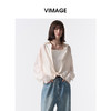 VIMAGE纬漫纪醋纤光泽肌理感宽松显瘦防晒衬衫长袖上衣2026春新款V2509202 商品缩略图2