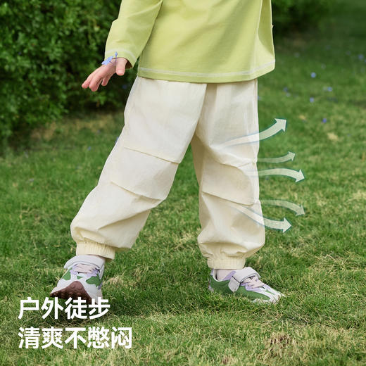 【孕味秒杀专属】贝肽斯儿童伞兵裤子2026新款春秋季长裤男童女童透气工装束脚裤 商品图4