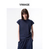 VIMAGE纬漫纪圆领休闲运动感收腰显瘦小飞袖短袖上衣2026夏季新款V2513210 商品缩略图2