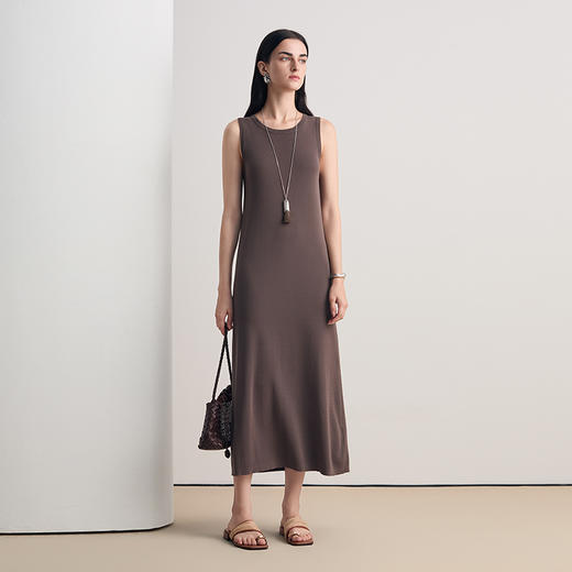 EITIE爱特爱通勤简约修身无袖针织连衣裙2026夏季新款8601302 商品图2